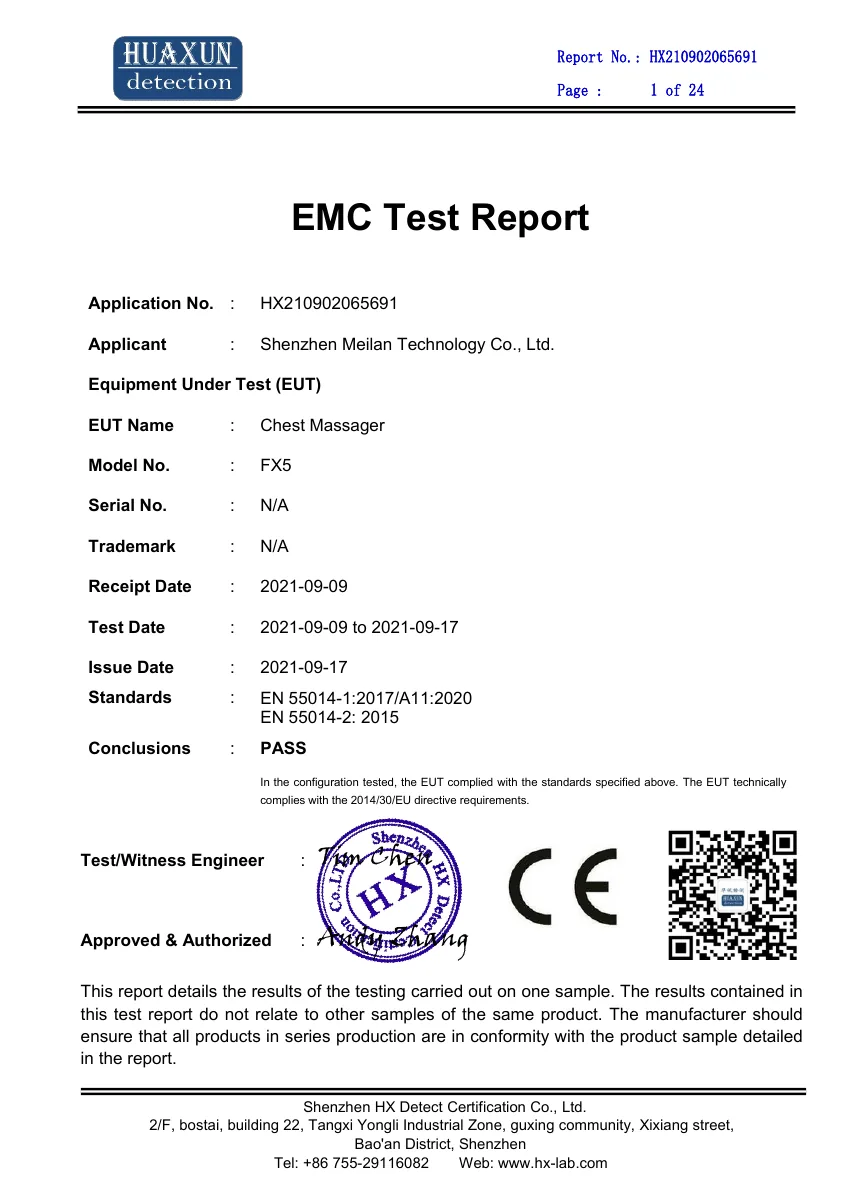 FX5 CE-EMC 試験報告書の1ページ目